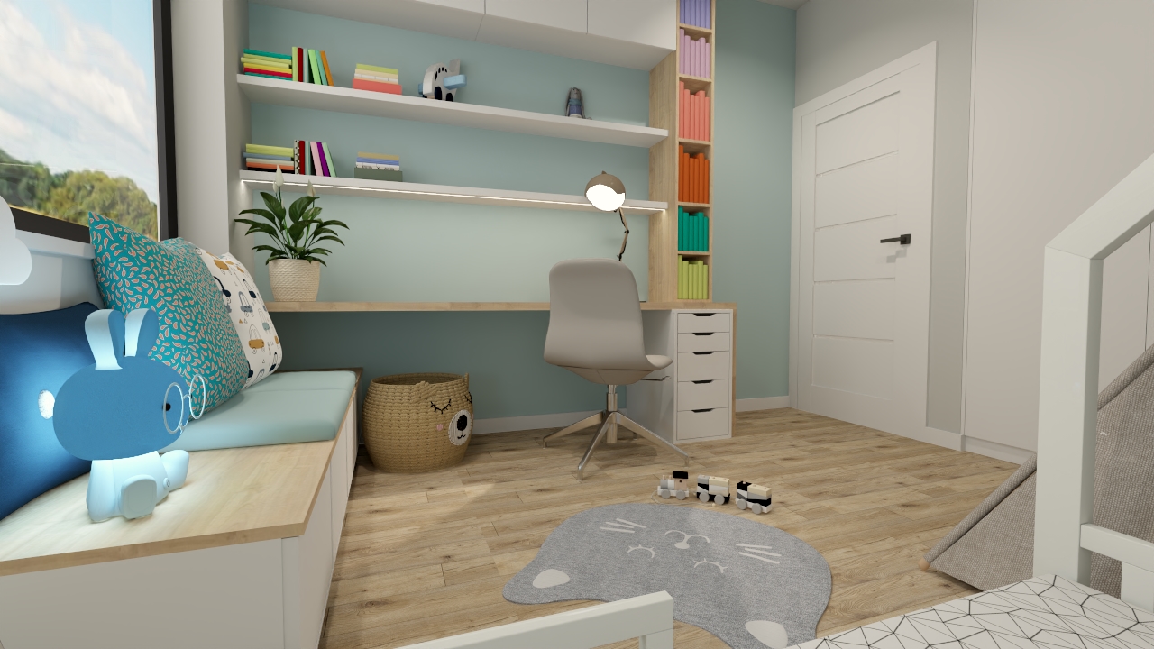 Domek jednorodzinny taupe złoto naturalne drewno (5)