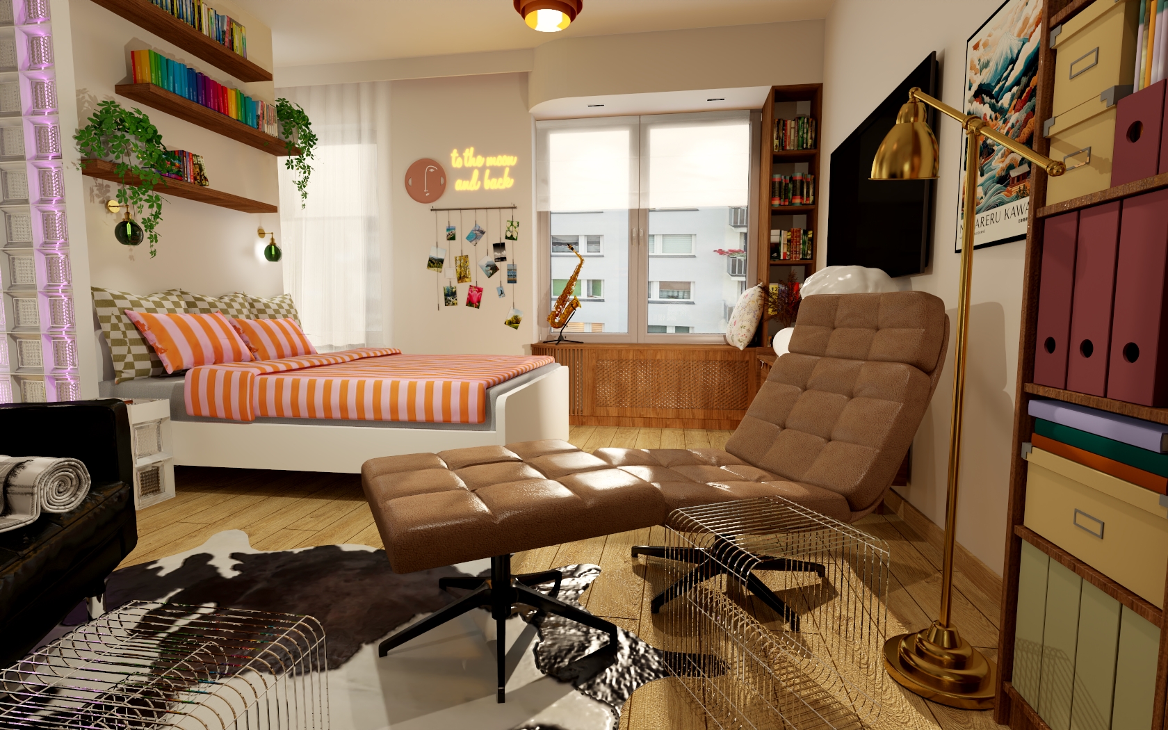 Pokój dla studentki beżowy  (7)